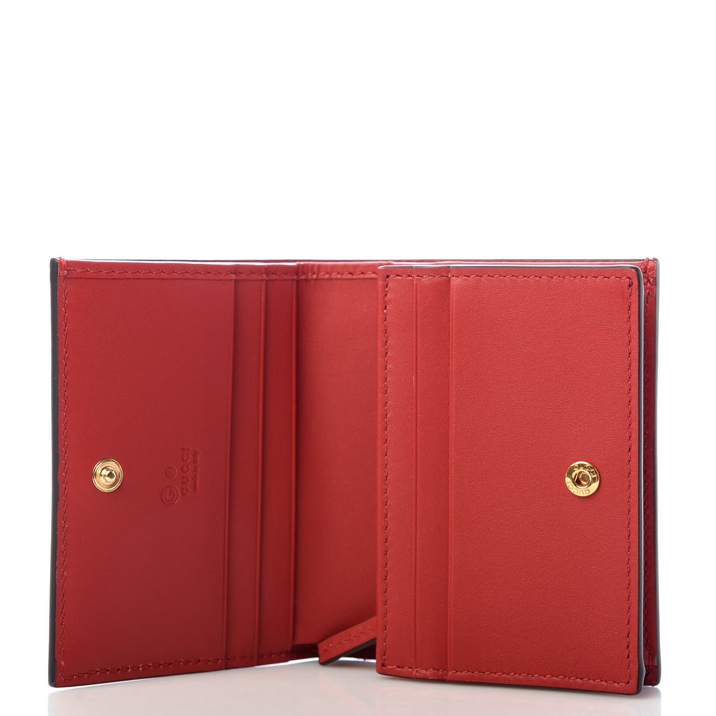 GG Supreme Monogram Blooms Card Case Wallet Beige Blue Navy Hibiscus Red
