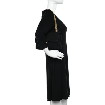 Chanel Jersey Quilted Small Double Flap Black 3 of 12