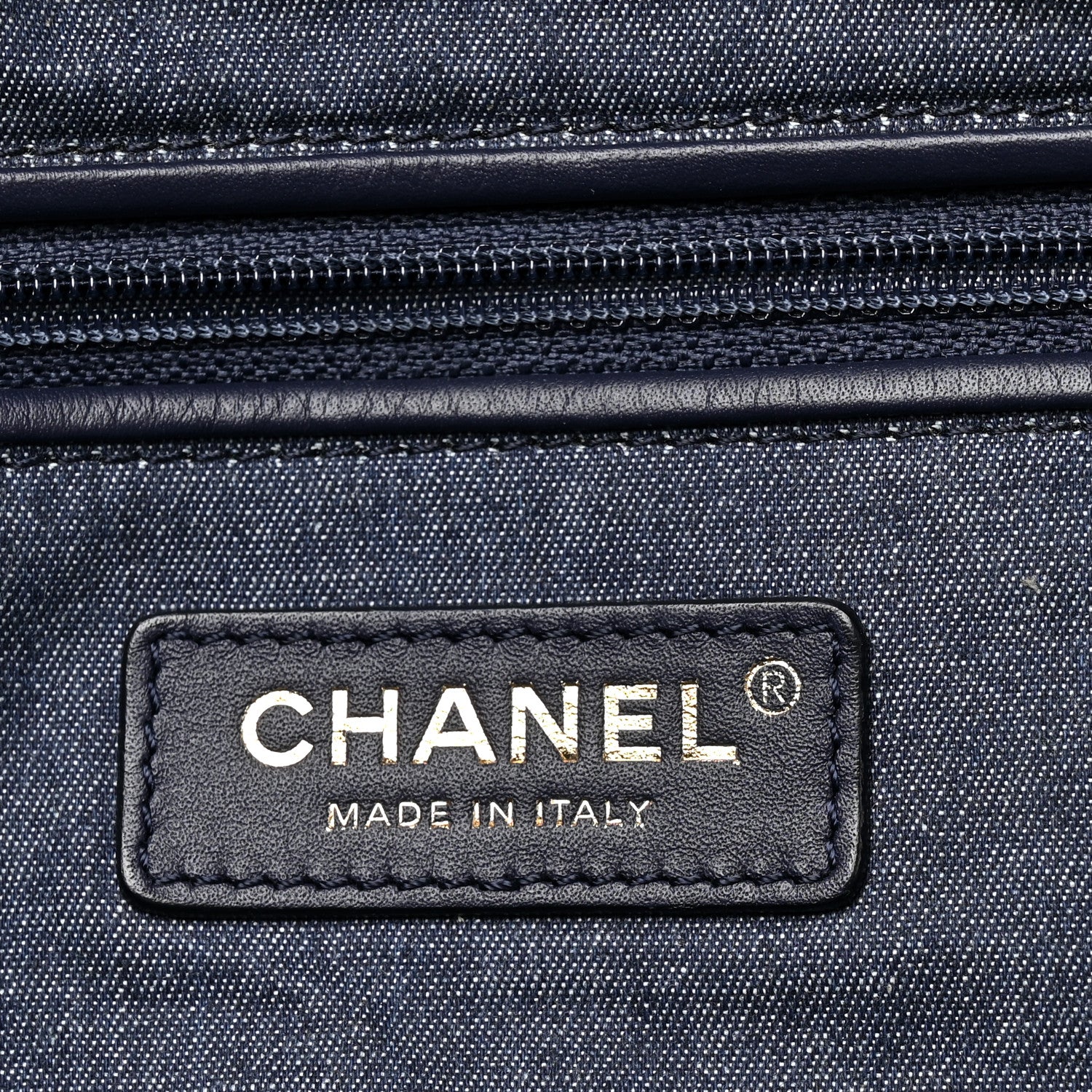 Chanel Denim Large Two Tone CC Shopping Tote Blue 7 of 14