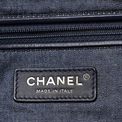 Chanel Denim Large Two Tone CC Shopping Tote Blue 7 of 14