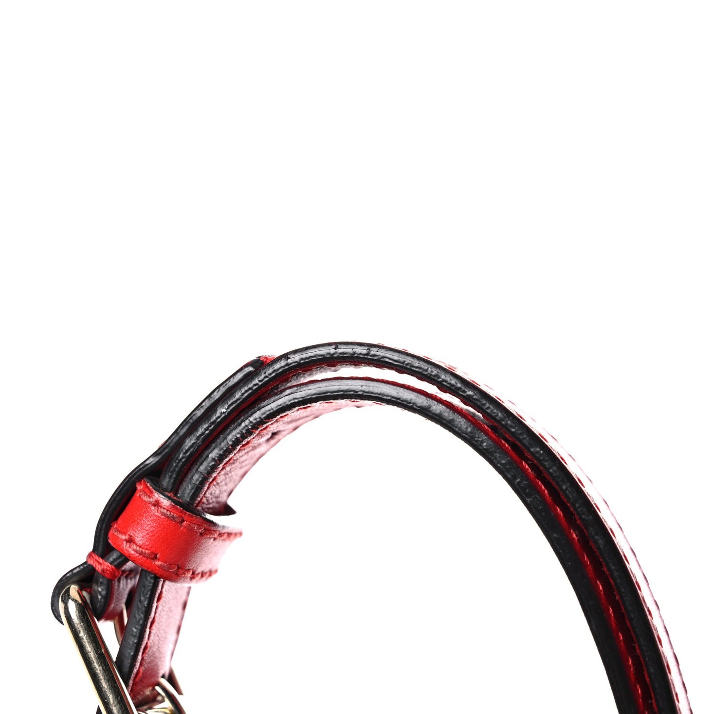 Bright Diamante GG Monogram Studded Medium Bucket Bag Red