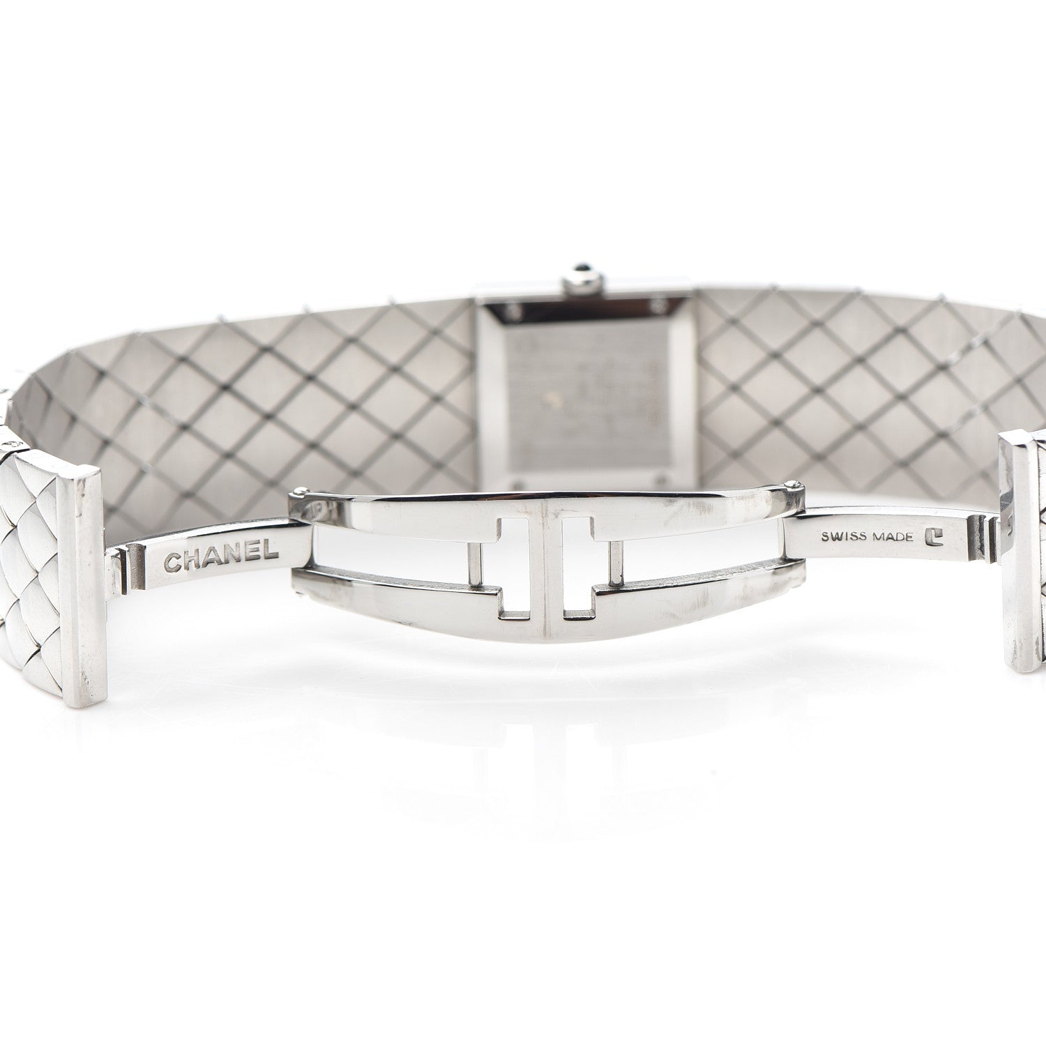 Chanel Stainless Steel Diamond 19mm Matelasse Quartz Watch 4 of 5