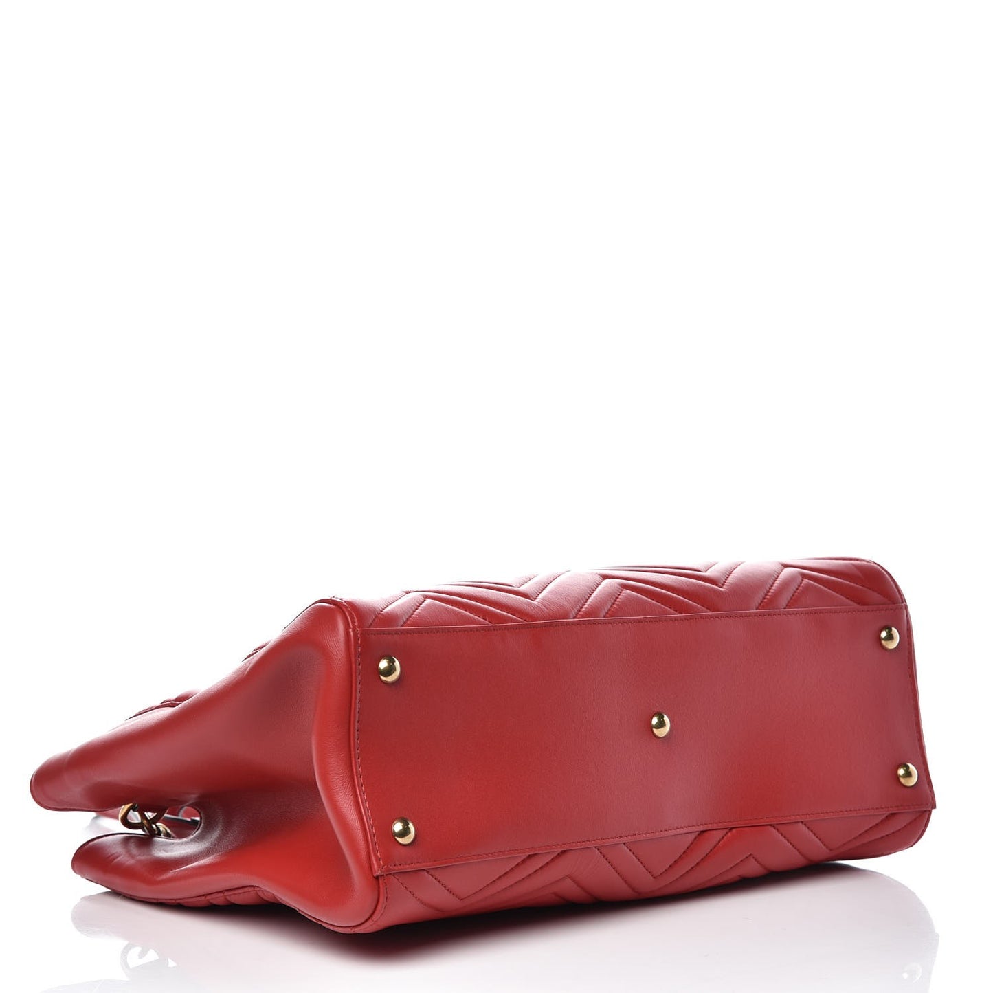 Calfskin Matelasse Medium GG Marmont Tote Hibiscus Red