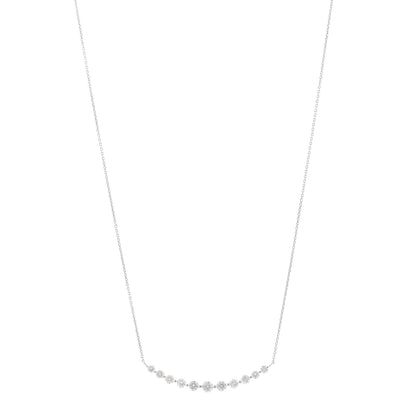 Parker & West by FASHIONPHILE 18K White Gold Diamond 1.00ctw Graduated Station Necklace 1 of 5