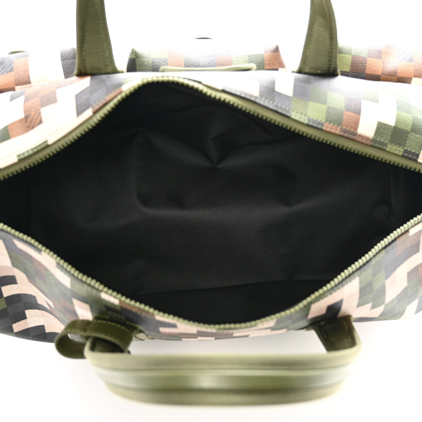 Damoflage Studded LV Trail Keepall Bandouliere 55 Green