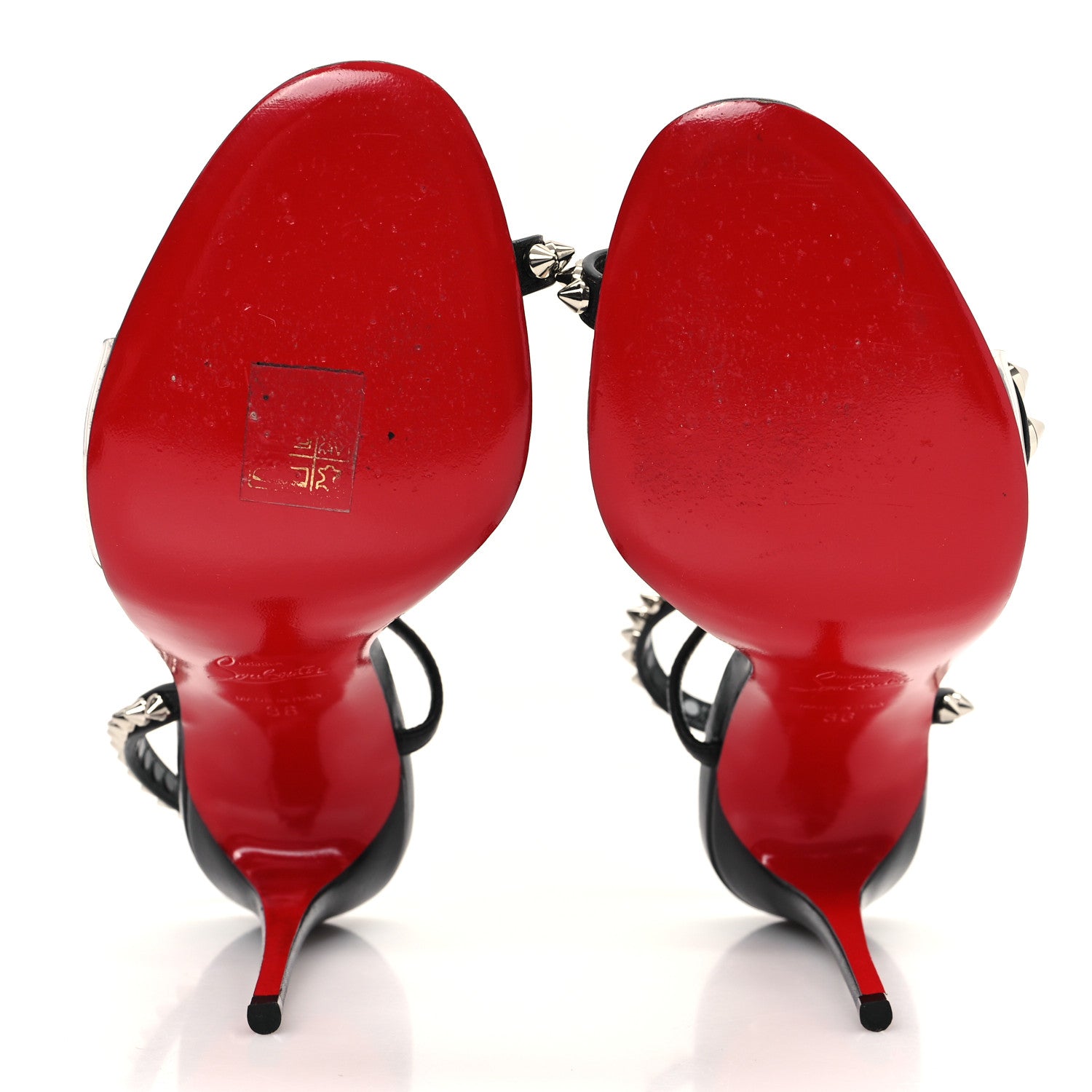 Christian Louboutin Nappa Spike Rosalie 100 Sandals 36 Black 6 of 8