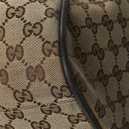 Gucci GG Monogram Web Large Collapsible Carry On Duffle Beige Brown 11 of 15