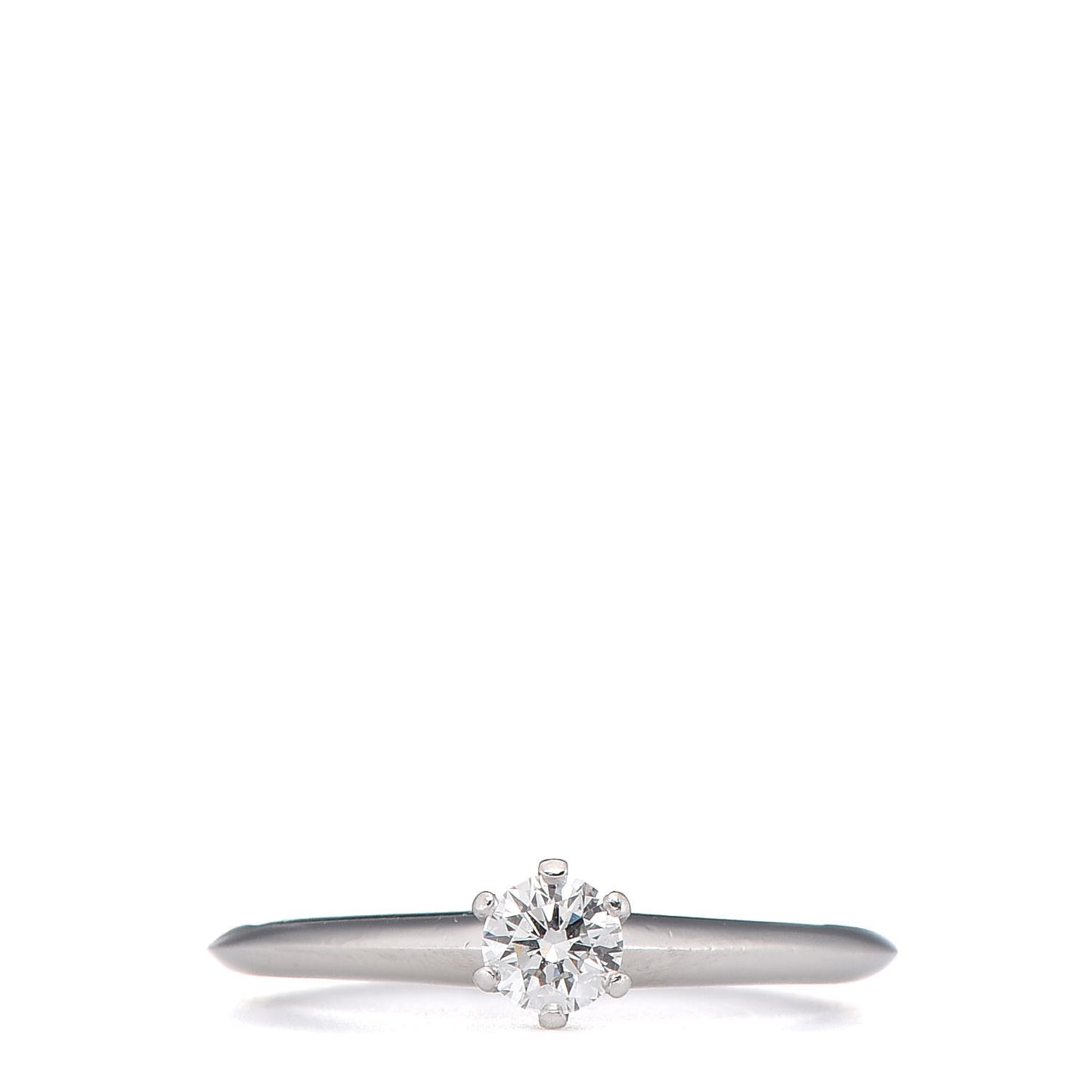 Platinum Diamond .24ct Solitaire Engagement Ring 52 6