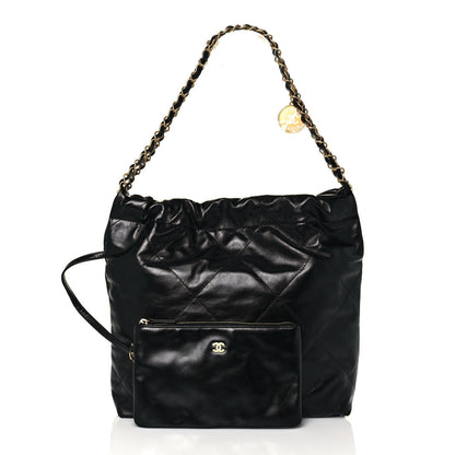 Chanel Shiny Calfskin Quilted Small Chanel 22 Black 4 of 14