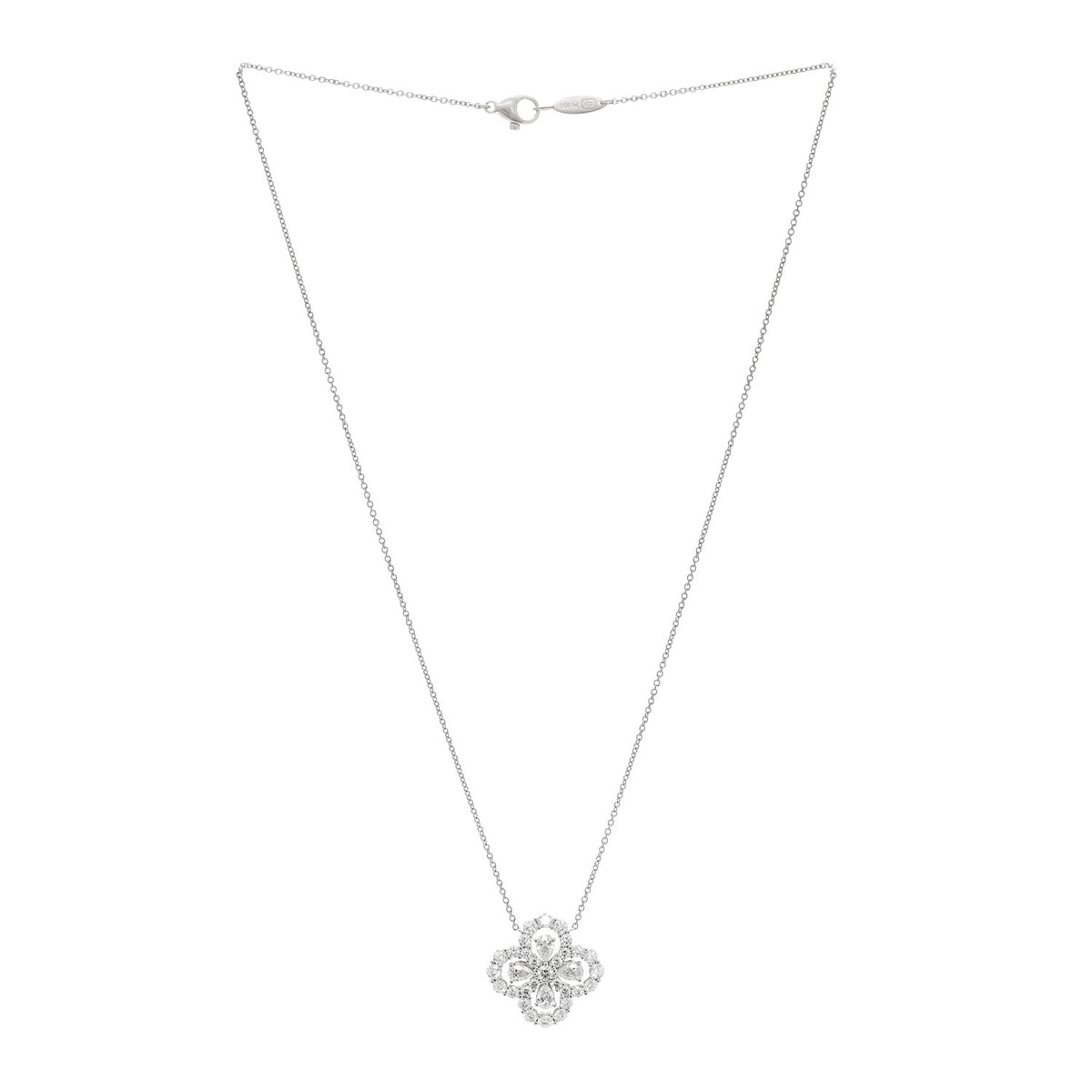 Harry Winston Platinum Diamond Full Loop Pendant Necklace 3 of 7