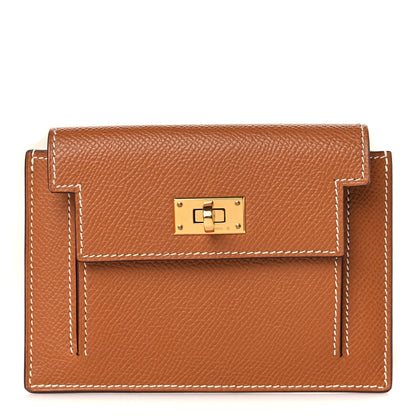 Hermes Epsom Kelly Pocket Compact Wallet Gold 1 of 8