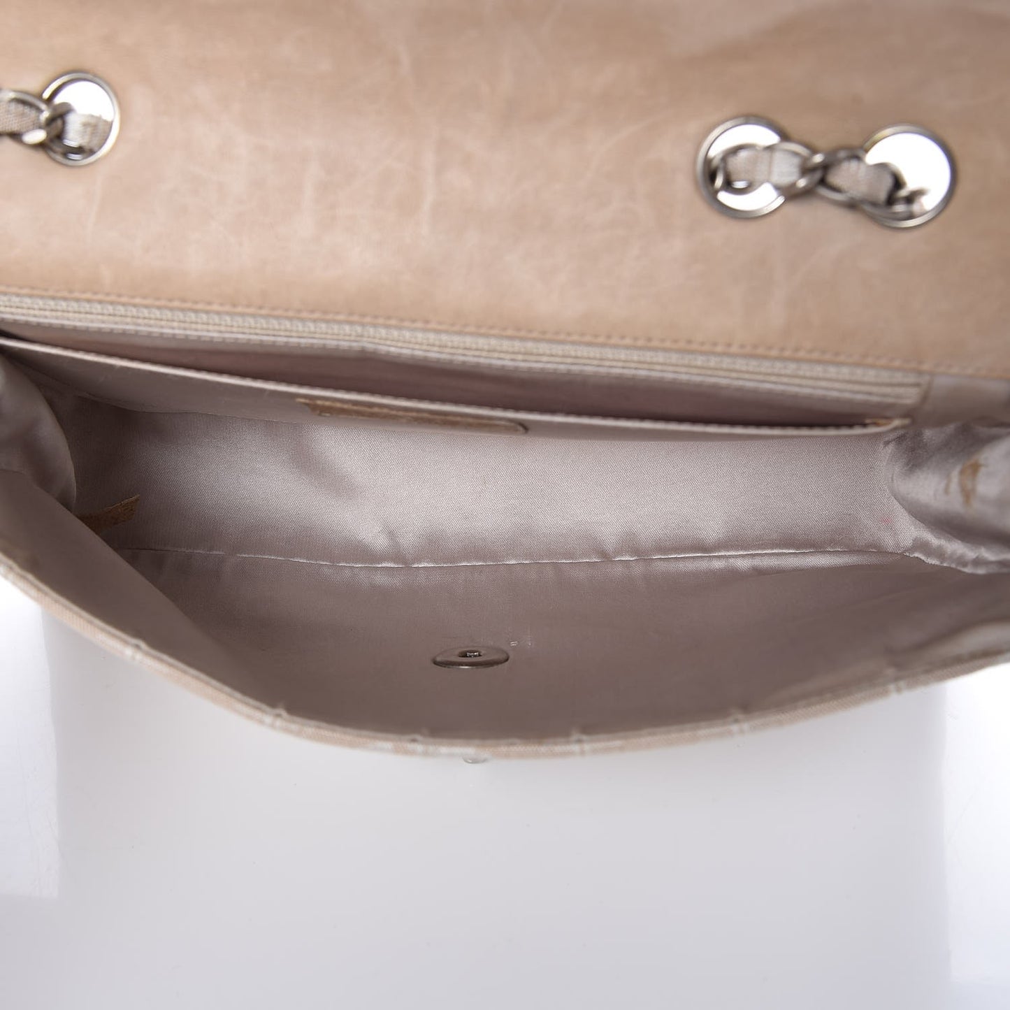 Nylon Medium Travel Flap Light Beige