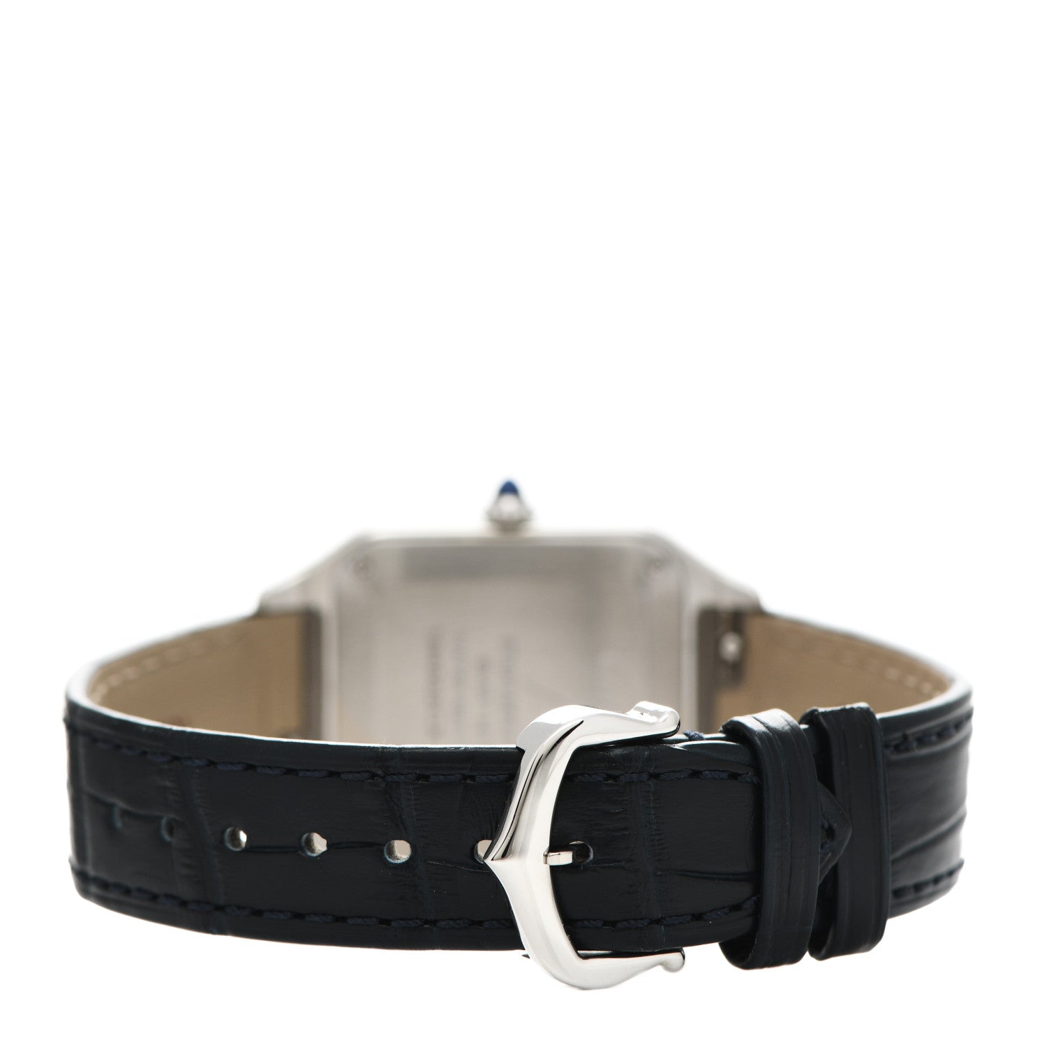 Cartier Stainless Steel Alligator 27.5mm Santos Dumont Quartz Watch 3 of 5