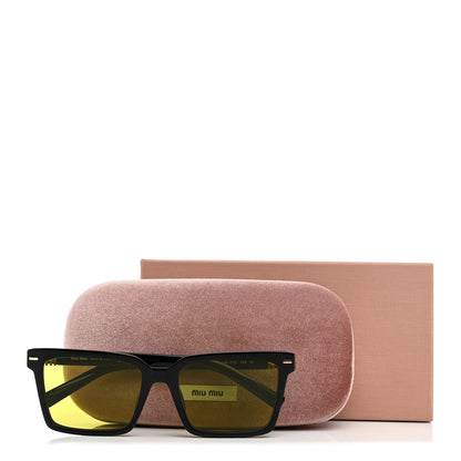 Miu Miu Acetate Rectangle Sunglasses SMU 13Z Black 7 of 7
