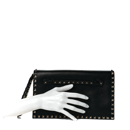 Valentino Garavani Nappa Rockstud Wristlet Clutch Black 2 of 8