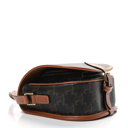 Celine Triomphe Canvas Medium Folco Bag Tan 4 of 8