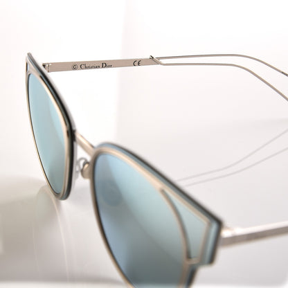 Christian Dior Sculpt Mirrored Cat Eye Sunglasses Shiny Palladium 6 of 7
