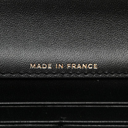 Chanel Lizard Calfskin Embossed Clutch With Chain Black 12 of 21