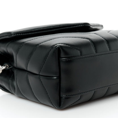 Saint Laurent Calfskin Y Quilted Monogram Toy Loulou Crossbody Bag Black 10 of 12