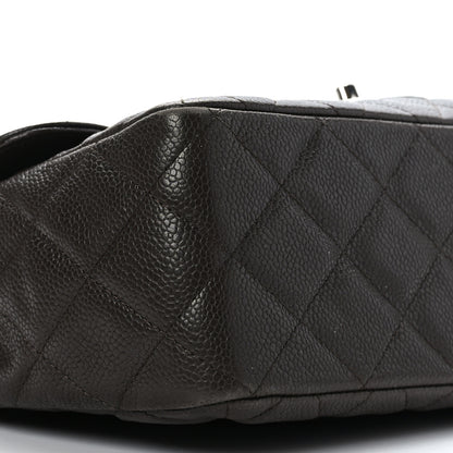 Chanel Caviar Quilted Jumbo Single Flap Dark Brown 7 of 9