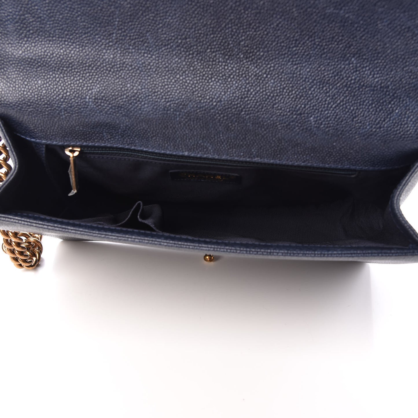 Caviar Quilted Large Boy Flap Blue