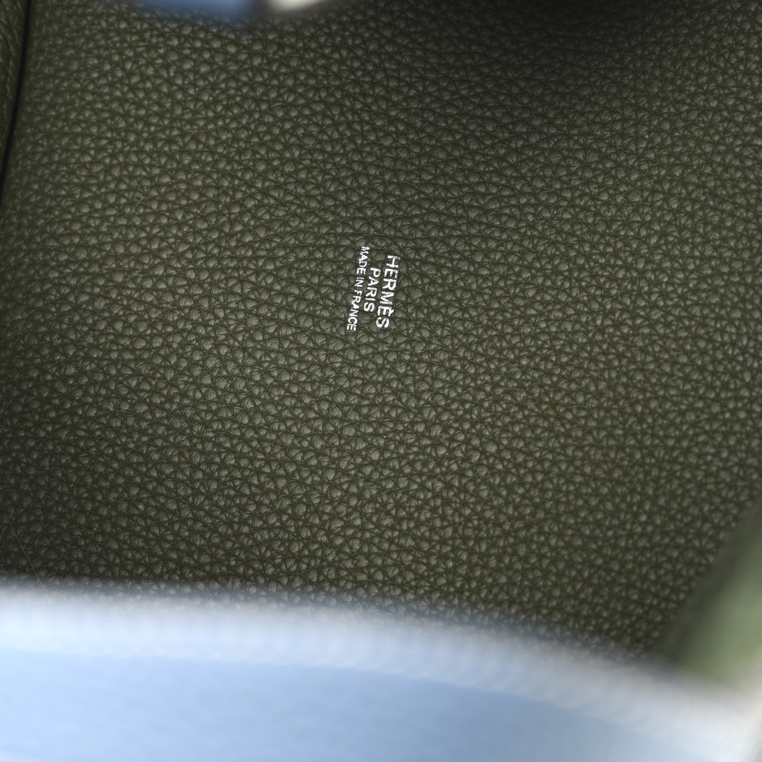 Hermes Taurillon Clemence Casaque Picotin Lock 22 MM  Bleu Thalassa Canopee 6 of 12