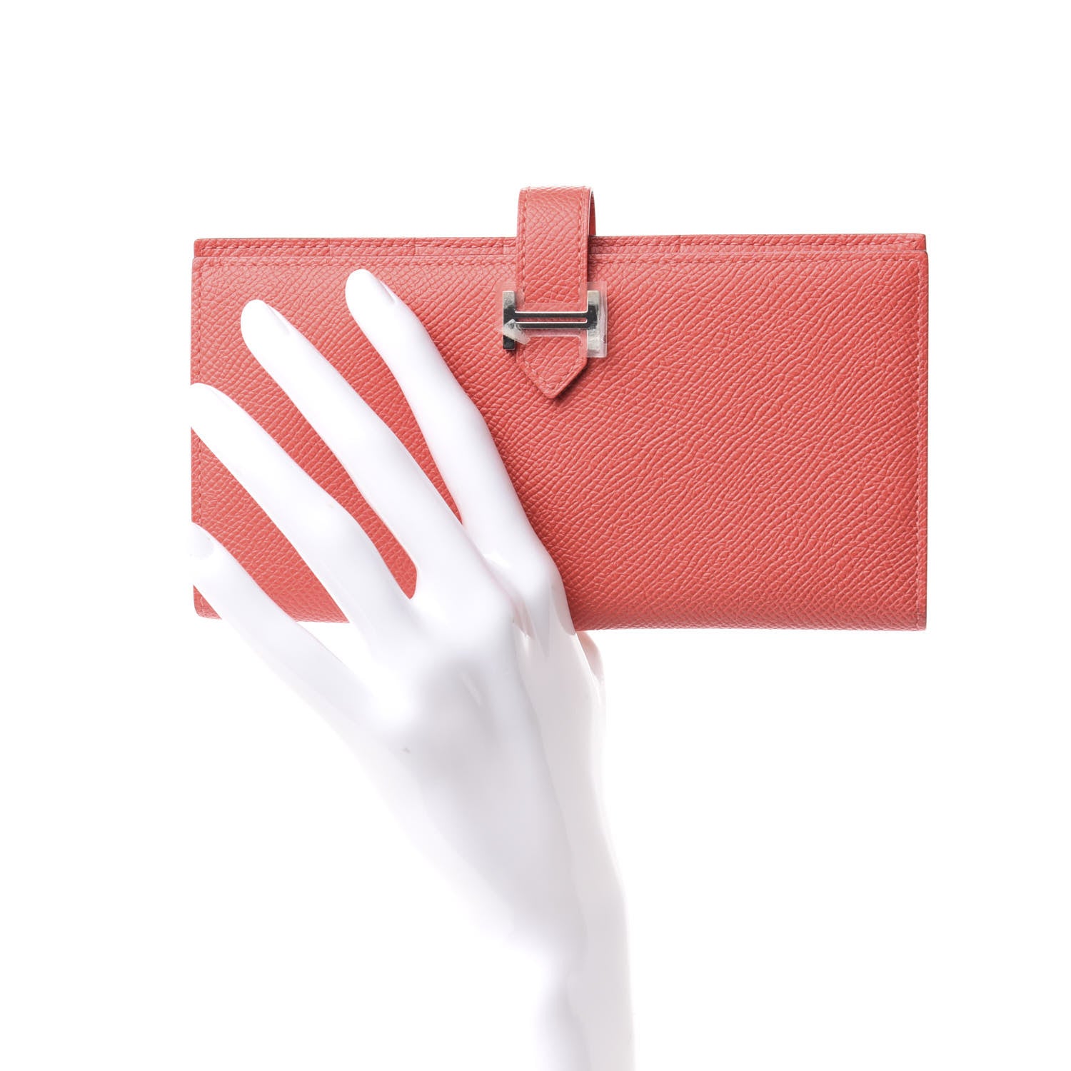 Hermes Epsom Bearn Gusset Wallet Rose Jaipur 2 of 7