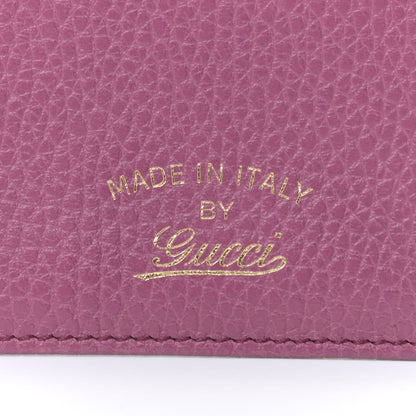 Gucci Dollar Calfskin Swing Train Pass Card Case Peonia Flower 9 of 10