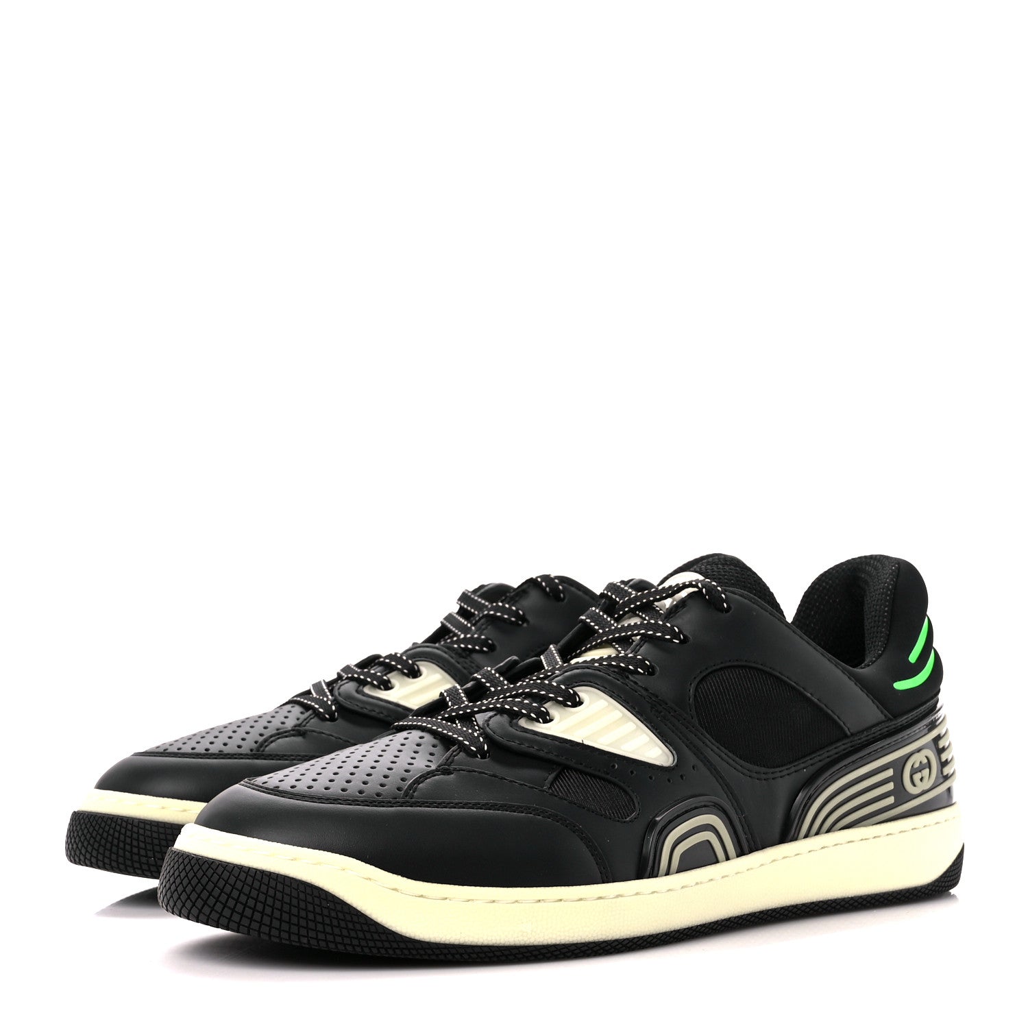 Gucci Demetra Glow in the Dark Mens Basket Low Top Sneakers 9.5 Black 3 of 10