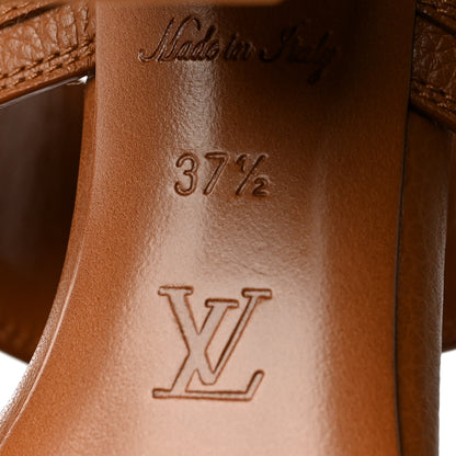 Louis Vuitton Grained Calfskin Horizon Sandals 37.5 Cognac Brown 6 of 8