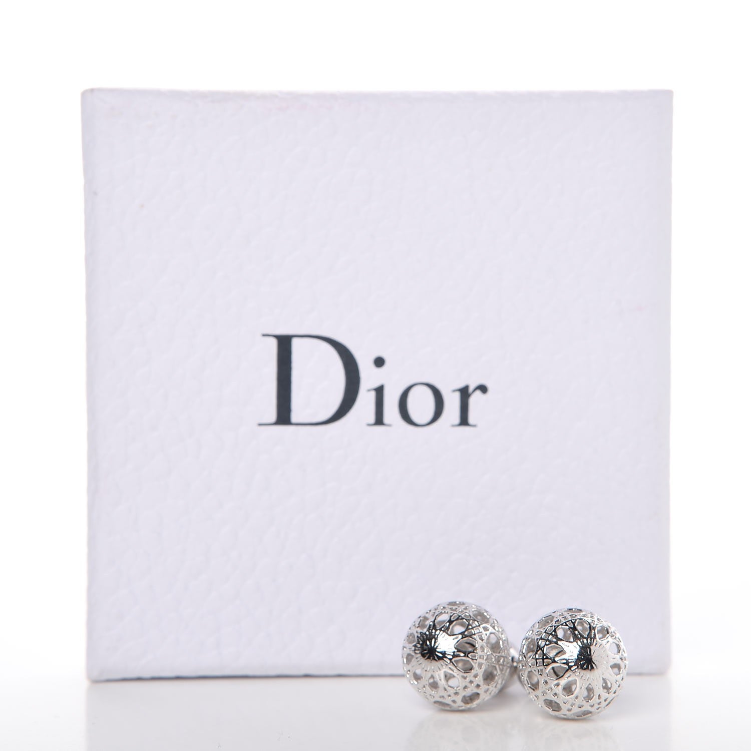 Christian Dior Cannage Mise En Dior Tribal Earrings Silver 5 of 5