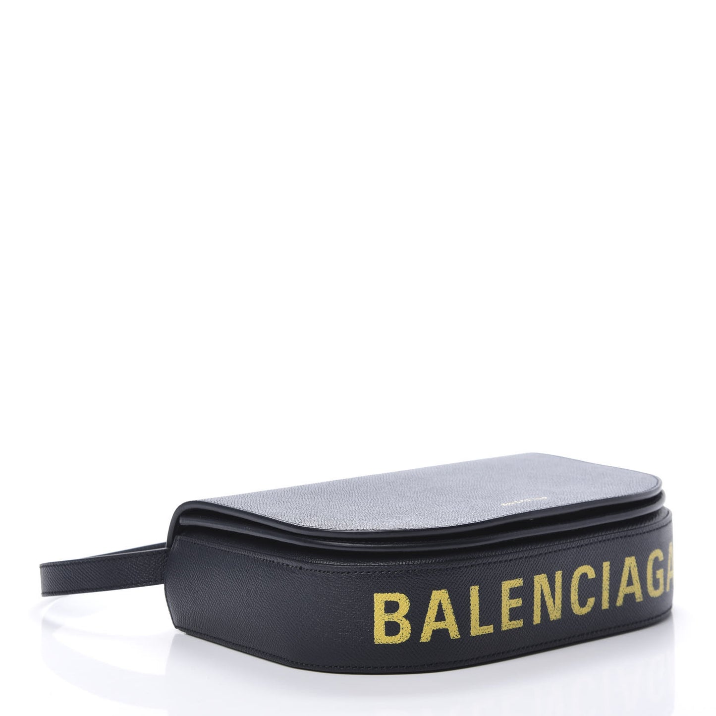 Signature Grained Calfskin Logo S Ville Day Bag Bleu Tempete Jaune