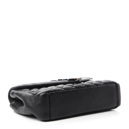 Saint Laurent Sheepskin Tri-Quilt Monogram Medium College Bag Black 5 of 12