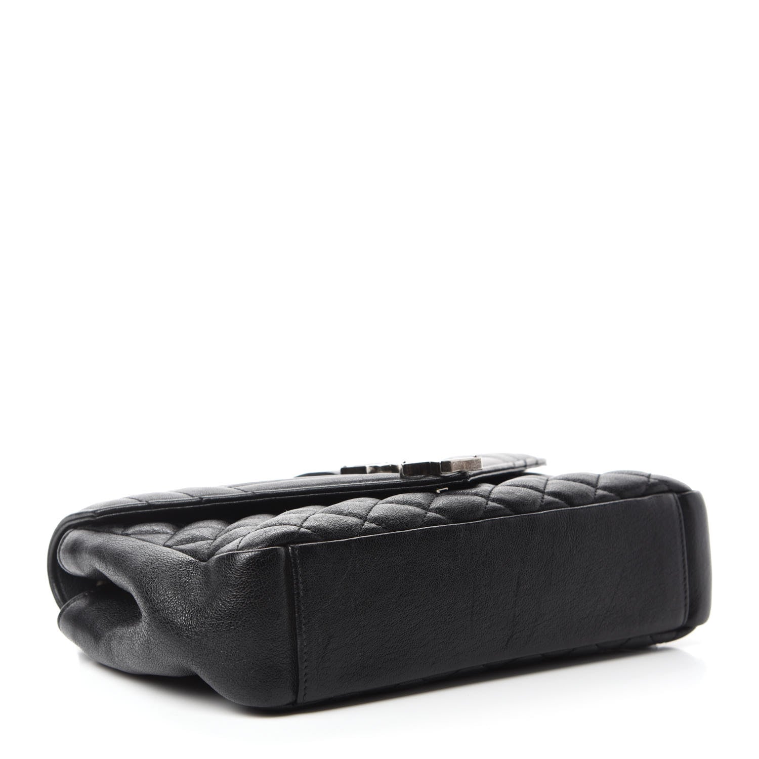 Saint Laurent Sheepskin Tri-Quilt Monogram Medium College Bag Black 5 of 12