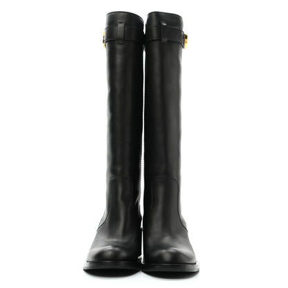 Gucci Calfskin Interlocking G Riding Boots 39.5 Black 2 of 8