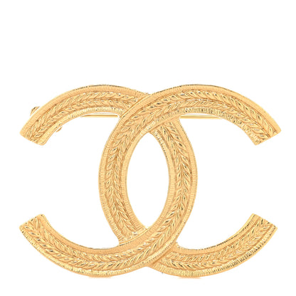 Chanel Metal CC Brooch Gold 1 of 3