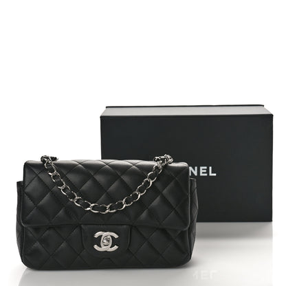 Chanel Lambskin Quilted Mini Rectangular Flap Black 10 of 10
