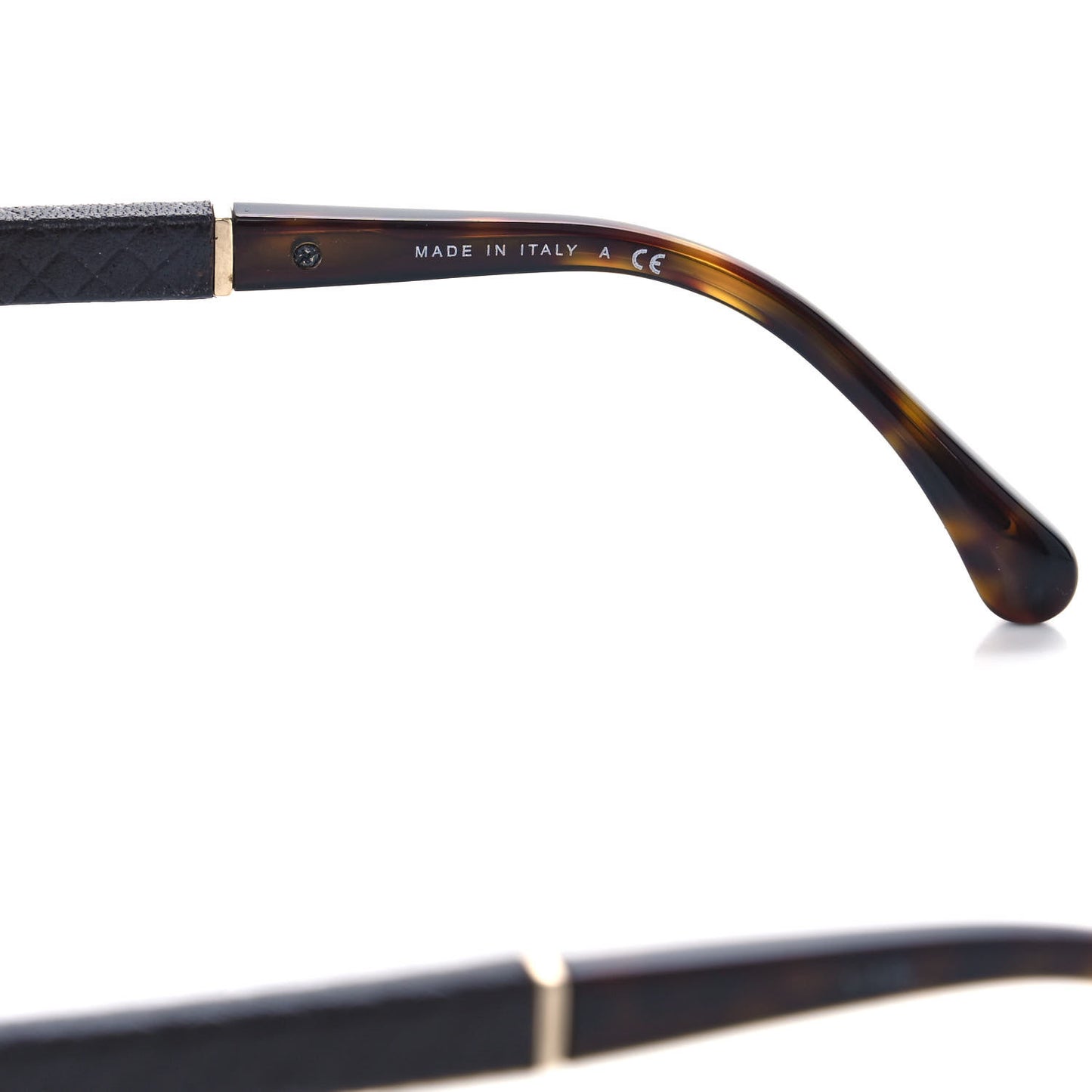 Lambskin Quilted CC Aviator Sunglasses Brown Gold