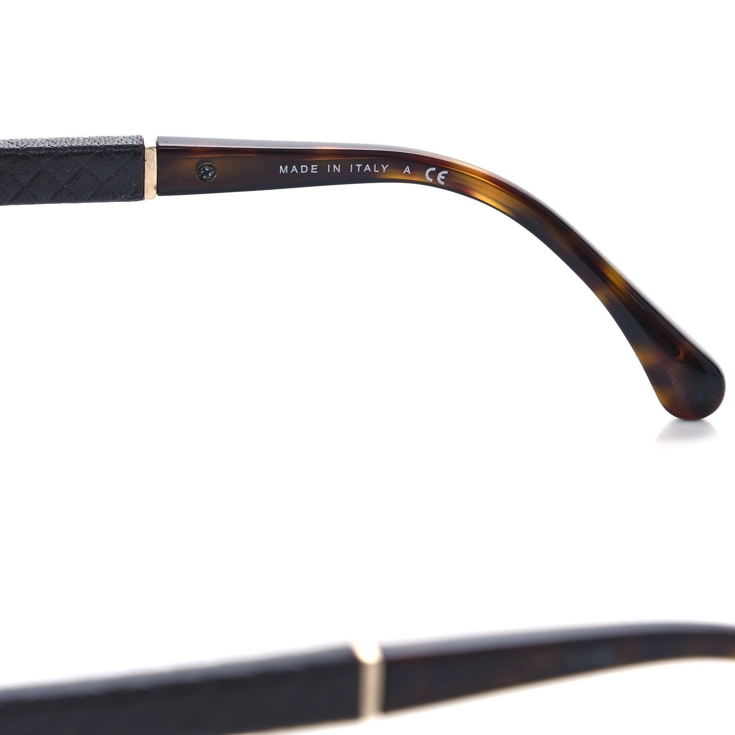 Chanel Lambskin Quilted CC Aviator Sunglasses Brown Gold 6 of 9