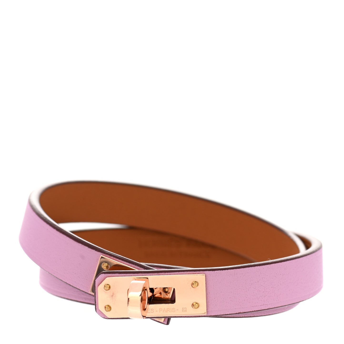 Swift Kelly Double Tour Bracelet T3 Mauve Sylvestre