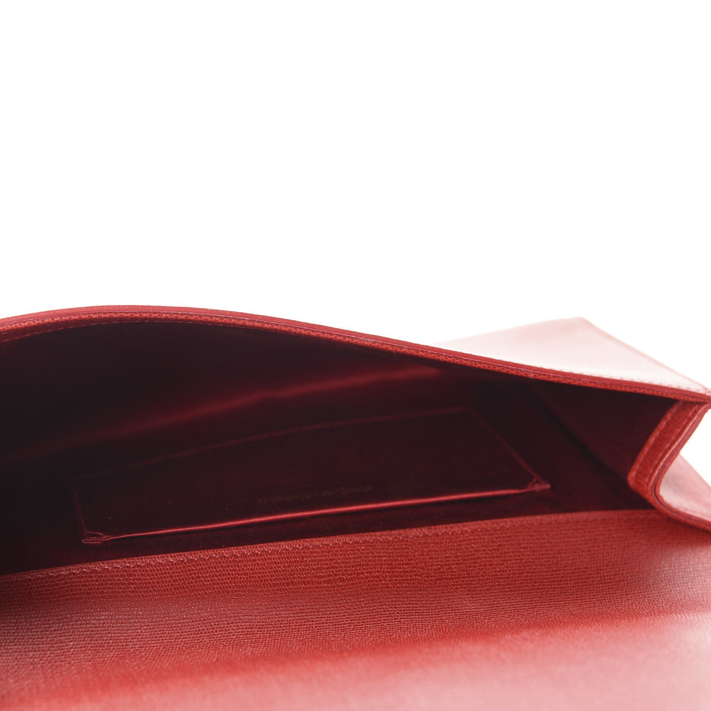 Calfskin Classic Y Ligne Clutch Red