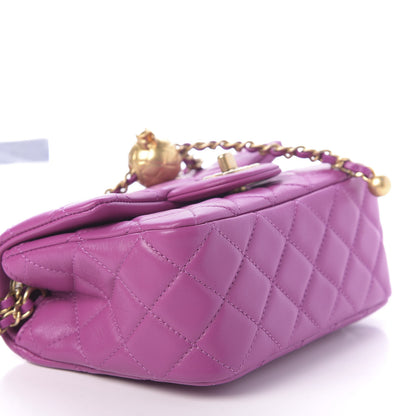 Chanel Lambskin Quilted Mini Pearl Crush Flap Violet 6 of 11