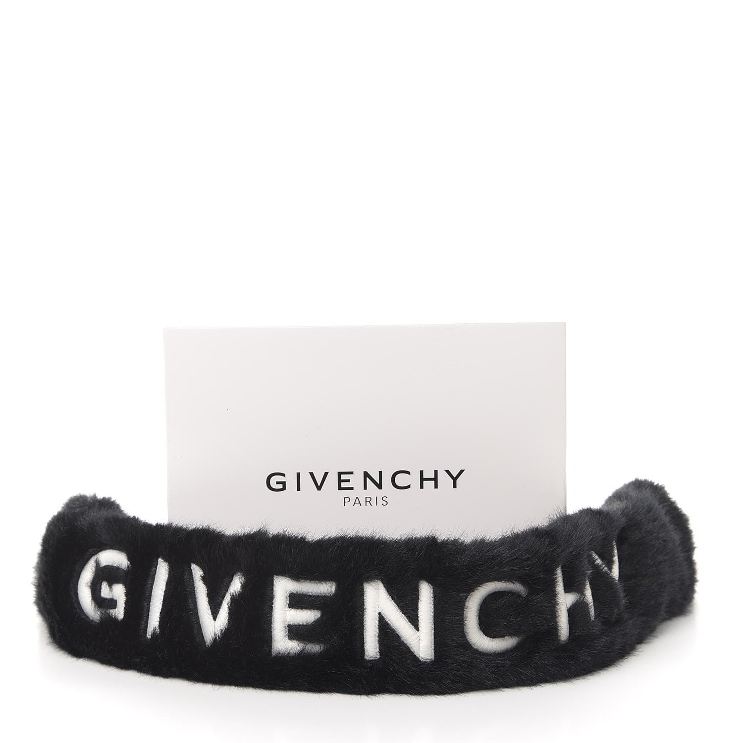 Givenchy Faux Fur Logo Bag Strap Black 6 of 6