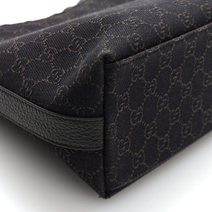 Gucci Denim Monogram Hobo Dark Brown 8 of 9