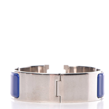 Hermes Enamel Wide Clic Clac H Bracelet PM Bleu Electrique 3 of 5