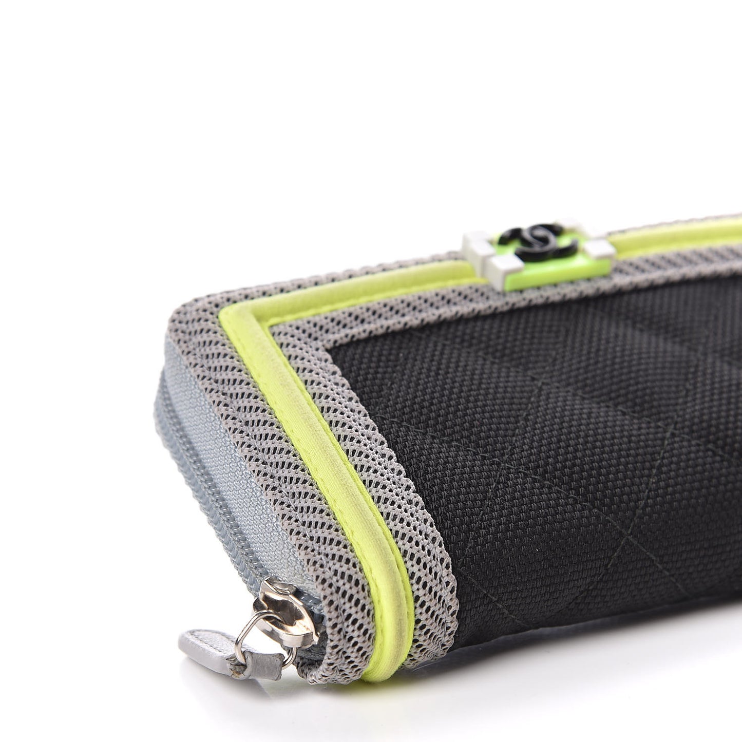 Canvas Quilted Small Fluo Boy Zip Around Wallet