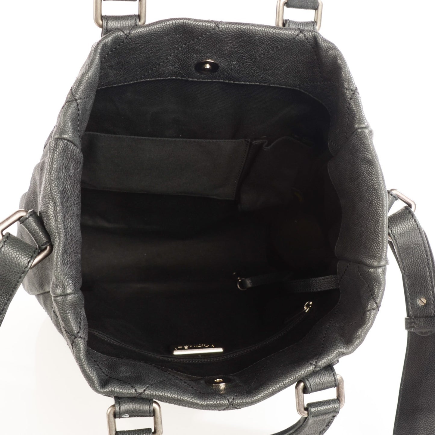 Distressed Caviar Outdoor Ligne Tote Dark Grey