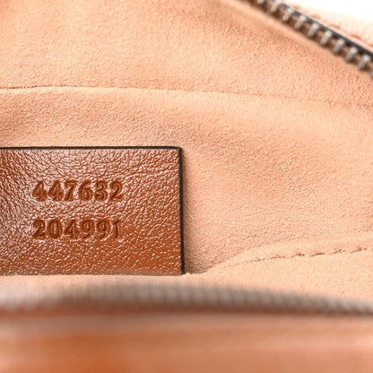 Gucci Glazed Calfskin Matelasse Diagonal Small GG Marmont Chain Shoulder Bag Cuir 7 of 13