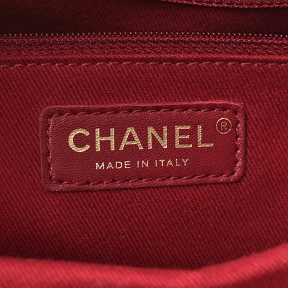 Chanel Aged Calfskin Chevron Large Coco Handle Shopping Tote Black 7 of 11