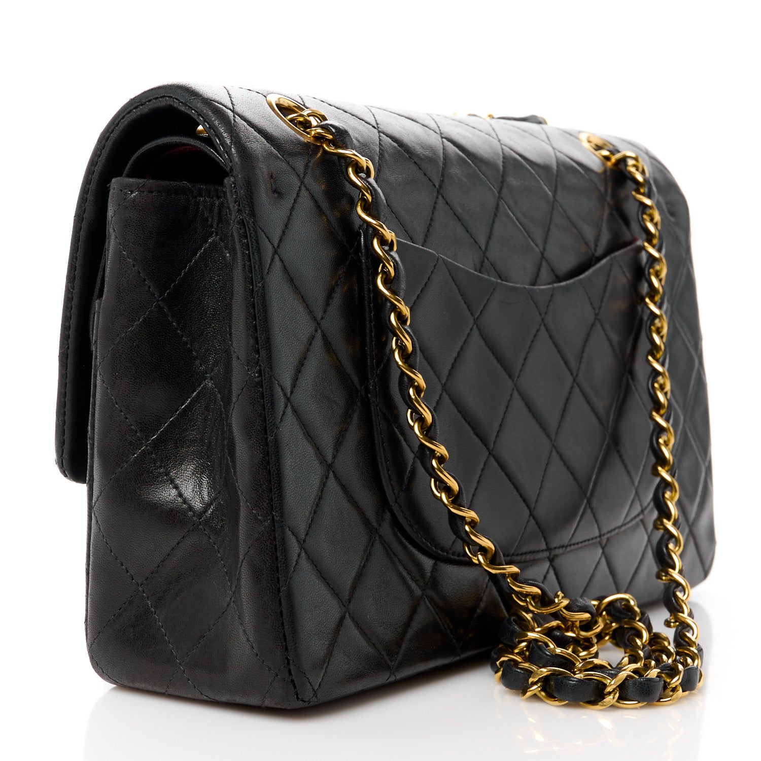 Chanel Lambskin Quilted Medium Double Flap Black 3 of 14